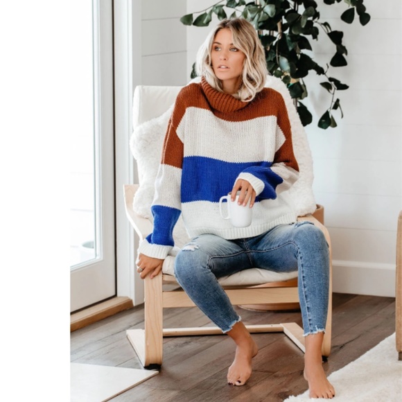 DIMA Striped Loose Knit Oversized Sweater - Picture 7 of 8
